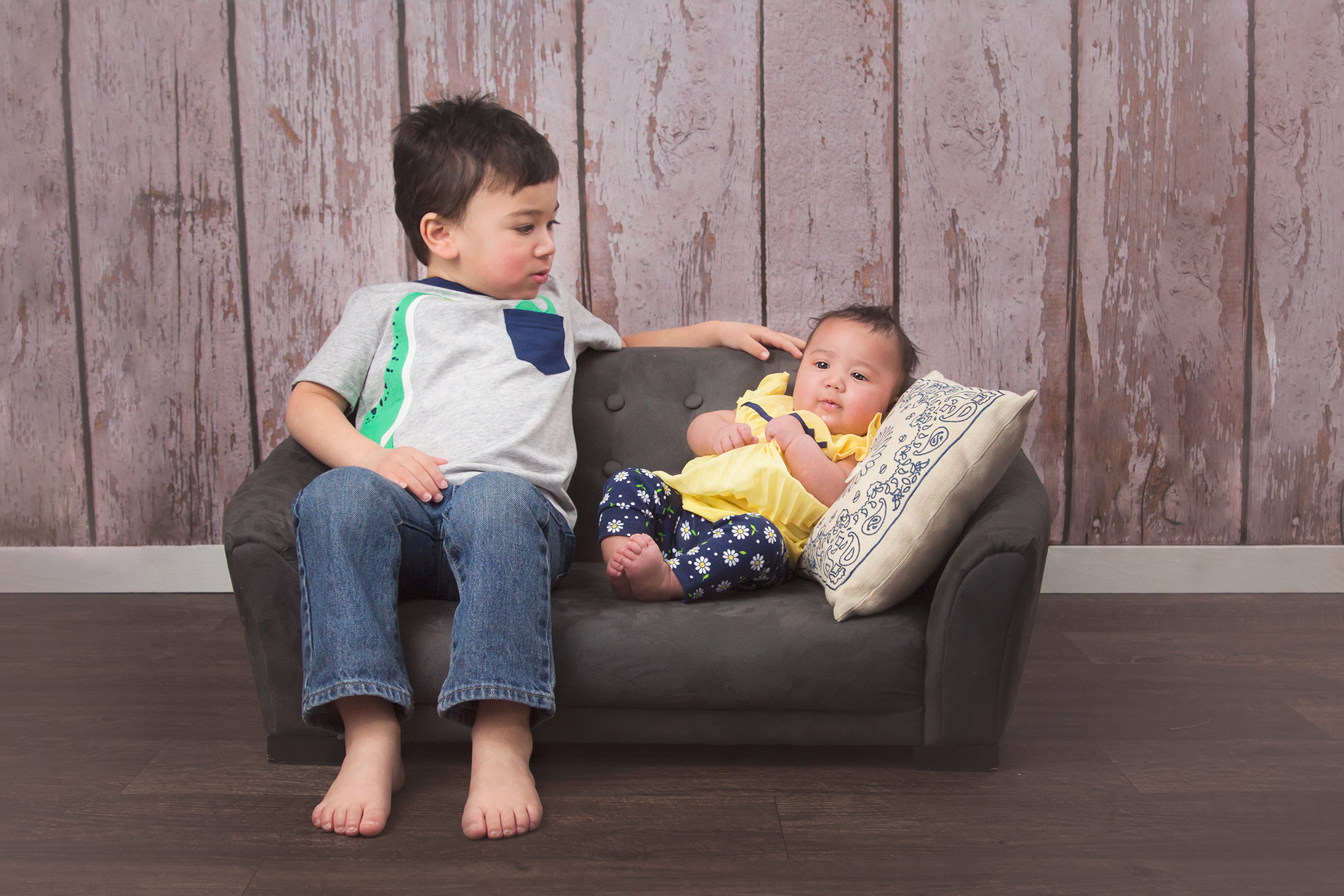 Sibling Session, Baby, Child, Photography, Session, Casi Ann Photography, studio, Mother's Day, Grandma, Milestone, brother, sister, school, preschool, 2 month, white, flowers, ingleside, illinois, portrait, kids, Secret, Surprise, For Mom, 2 years, Secret Mother's Day Session