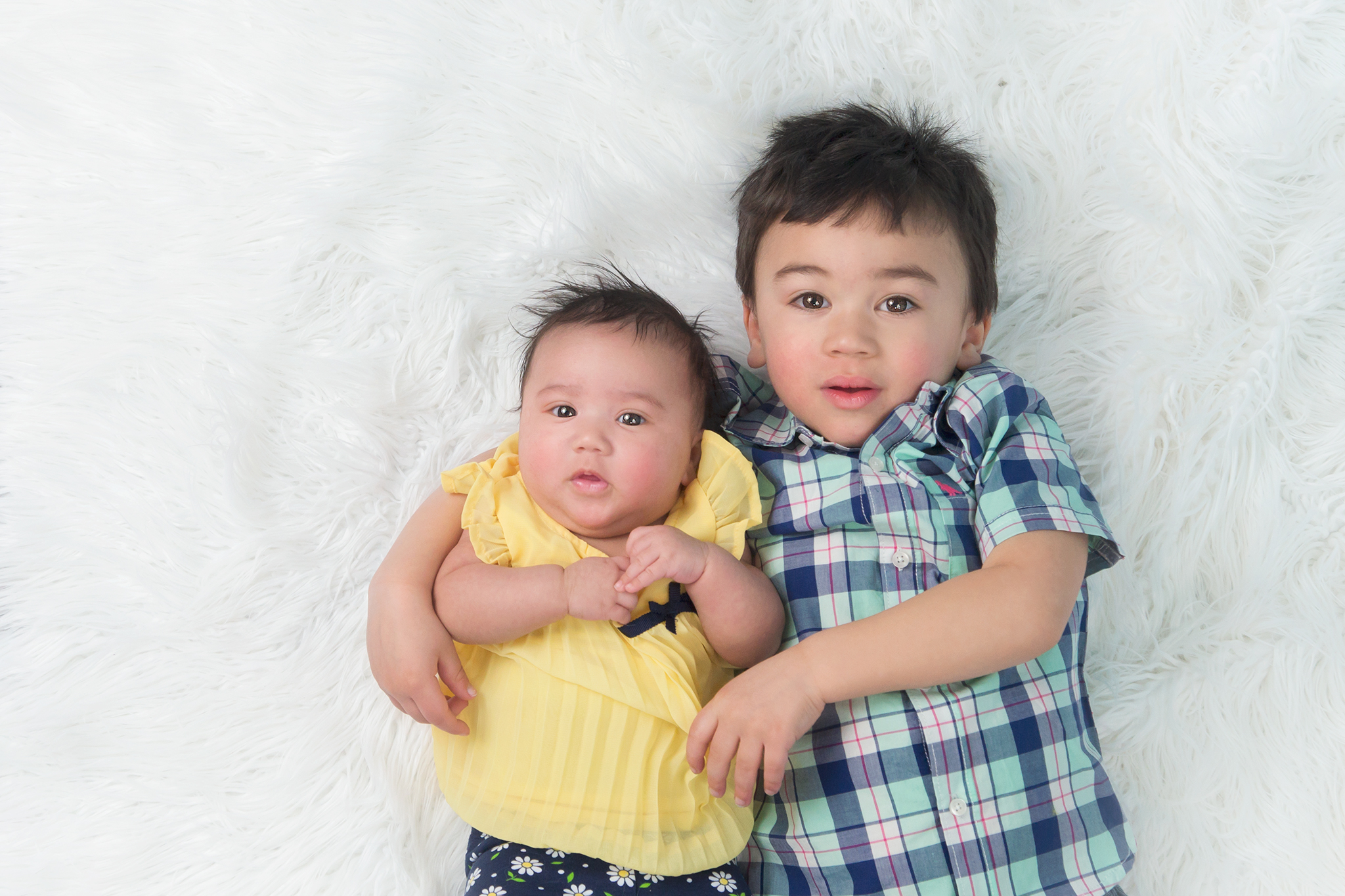 Sibling Session, Baby, Child, Photography, Session, Casi Ann Photography, studio, Mother's Day, Grandma, Milestone, brother, sister, school, preschool, 2 month, white, flowers, ingleside, illinois, portrait, kids, Secret, Surprise, For Mom