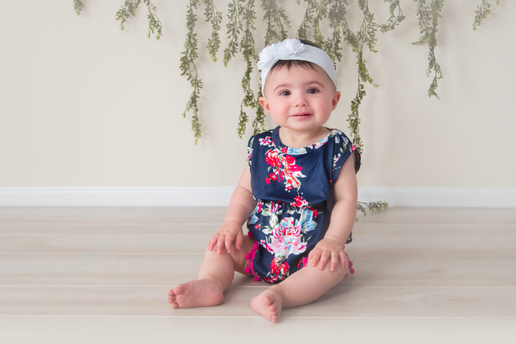 what to wear to your photography session-E's Studio Sitter Session-Baby-Child-studio-6 month-9 month-milestone-8 month-flower crown-halo-vines-Ingleside-crystal lake-Illinois-portrait