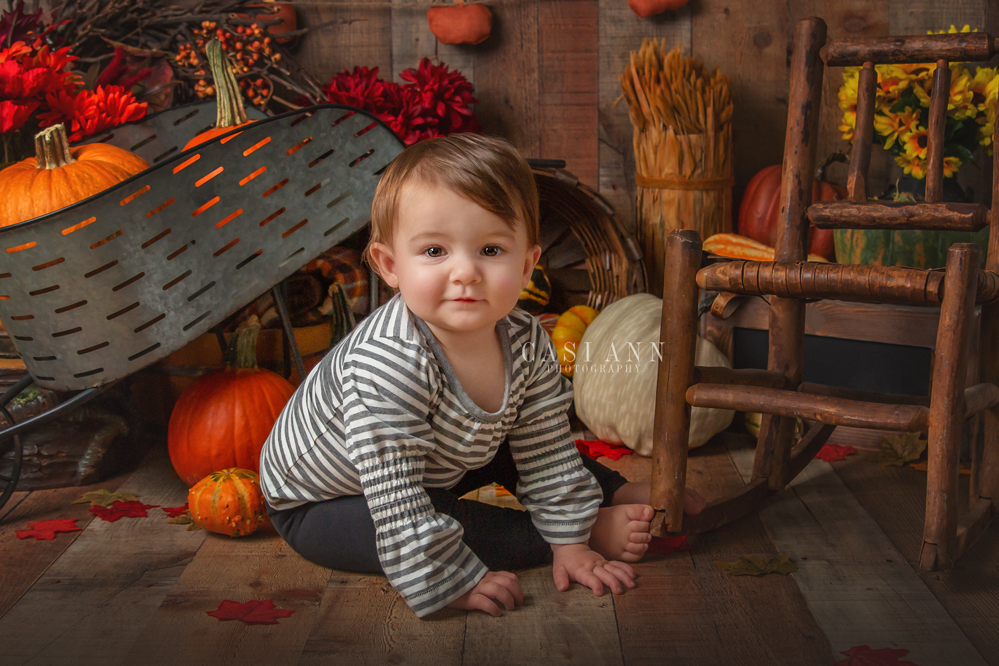 Birthday Cake Smash Session, sisters, siblings, girls, brother, birthday, Studio Sitter Session, Watch Me Grow, Baby, Child, Photography, Session, Casi Ann Photography, studio, 12 month, milestone, sitter, 1 year, tutu, vines, pumpkins, Ingleside, Machesney Park, Illinois, portrait, kids, bath, splash, smash and splash