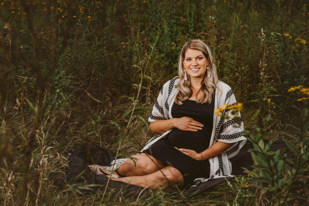 Maternity-Session-On Location-Photography-IL-Photographer-Grayslake-Rollins Savanna-Forest Preserve-Overcast-Sunset