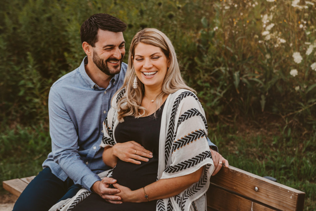 Maternity-Session-On Location-Photography-IL-Photographer-Grayslake-Rollins Savanna-Forest Preserve-Overcast-Sunset