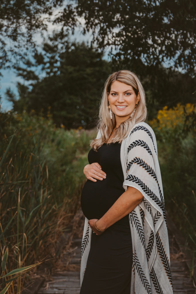 Maternity-Session-On Location-Photography-IL-Photographer-Grayslake-Rollins Savanna-Forest Preserve-Overcast-Sunset