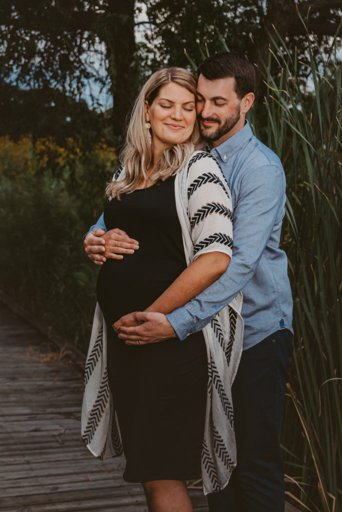 Maternity-Session-On Location-Photography-IL-Photographer-Grayslake-Rollins Savanna-Forest Preserve-Overcast-Sunset