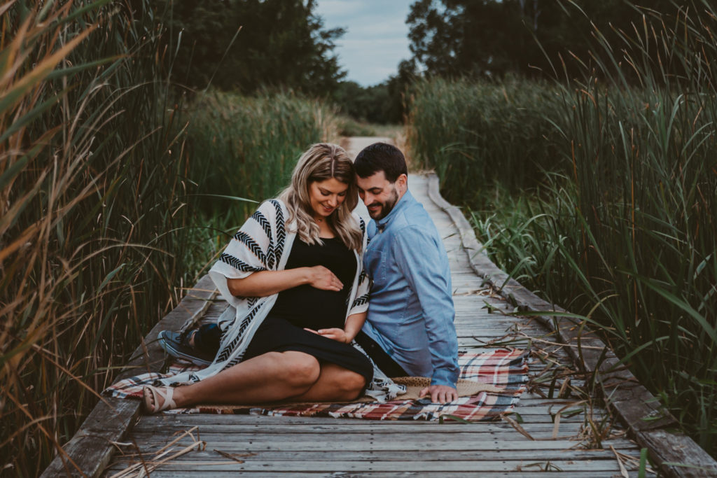 Maternity-Session-On Location-Photography-IL-Photographer-Grayslake-Rollins Savanna-Forest Preserve-Overcast-Sunset