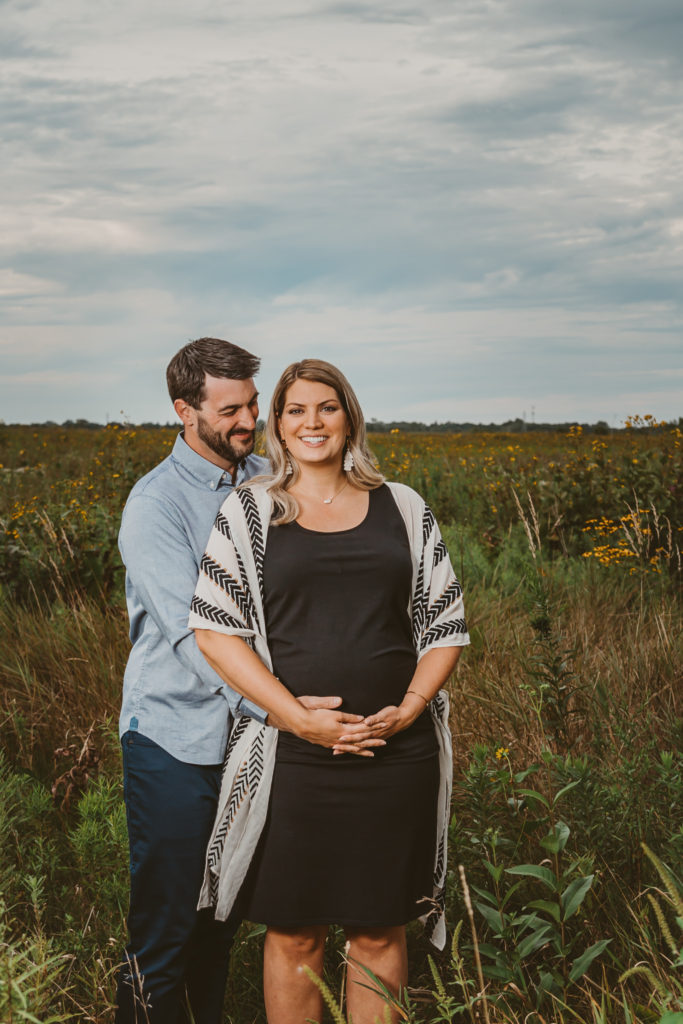 Maternity-Session-On Location-Photography-IL-Photographer-Grayslake-Rollins Savanna-Forest Preserve-Overcast-Sunset