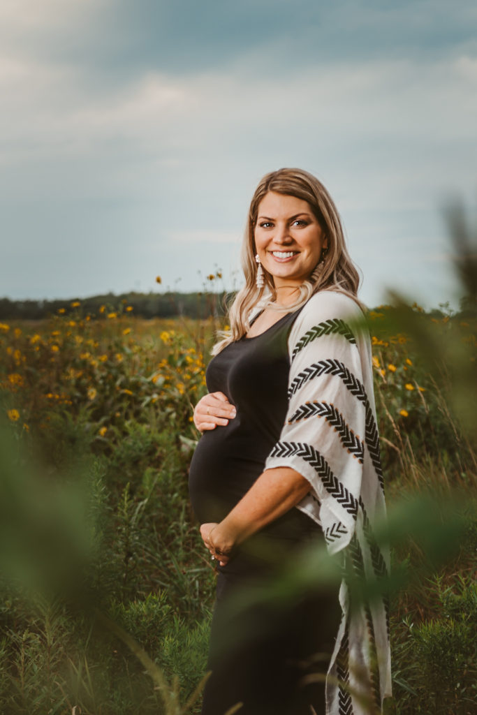 Maternity-Session-On Location-Photography-IL-Photographer-Grayslake-Rollins Savanna-Forest Preserve-Overcast-Sunset