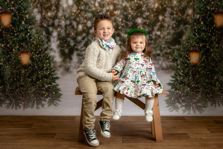 Christmas Session | Siblings | Photography Studio | Lake County, IL | Chicagoland